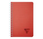 Carnet reliure intégrale Linicolor ESSENCE 11x17 cm 100 pages petits carreaux couverture plastique polypropyène rainuré - Assortis