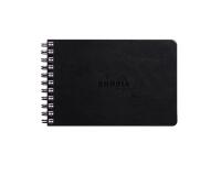 Clairefontaine Rhodia Touch Wirebound Mixed Media Book A6 Landscape - Black