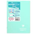 Koverbook Blush cahier piqué A5 96 pages ligné couverture polypropylène opaque bicolore. - Menthe à l'eau/Rose poudré