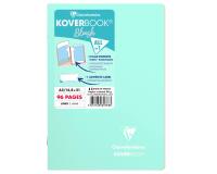 Koverbook Blush cahier piqué A5 96 pages ligné couverture polypropylène opaque bicolore. - Menthe à l'eau/Rose poudré