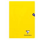 Cahier piqué Mimesys A4 48 pages grands carreaux couverture polypropylène - Jaune