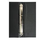 Raccoglitore 4 anelli 30mm PVC foderato - A3 in orizzontale - Nero
