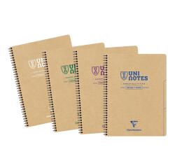 Clairefontaine Uninotes Recycled Project Book - A4+ - 160 Pages - 90gsm - Squared + Dividers - Assortment