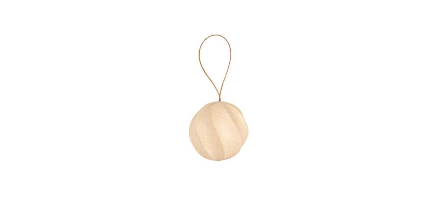 Pack of 6 Hanging Twisted Ornaments - Kraft
