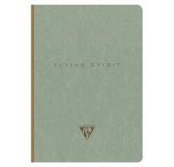 Flying Spirit carnet brochure cousue A5 192 pages ligné motifs assortis papier ivoire 90g - Vert de gris