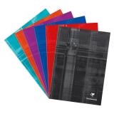 Cahier brochure rembordée rigide A4 192 pages ligné + marge - Assortis