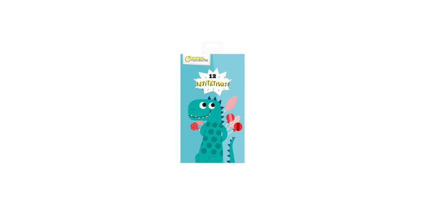 Invitation cards, Dinosaurs - Blue