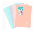 Cahier piqué Koverbook Blush A4 96 pages grands carreaux couverture polypropylène opaque bicolore - Assortis