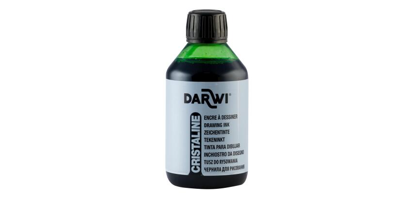 DARWI Zeichentinte, Flasche 250ml, Wiesengrün - Wiesengrün|