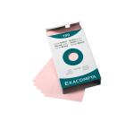 Packung mit 100 Stück Karteikarten ungelocht, 75x125mm, 205g, liniert - Rosa