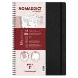 My.Notes Age Bag cahier reliure intégrale à marges détachables A4 120 pages détachables ligné + cadre en-tête - Noir