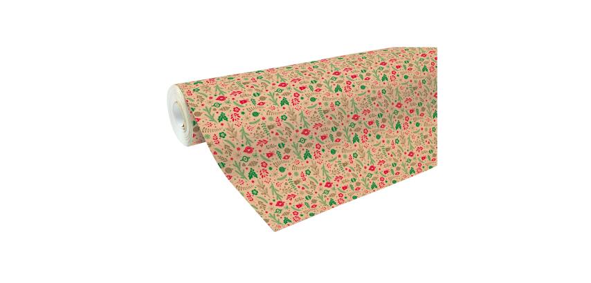 Kraft brut 70g, rl 50x70m Décos de Noël - Multicolore