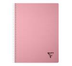Cahier reliure intégrale Linicolor ESSENCE A4 100 pages petits carreaux couverture plastique polypropyène rainuré - Assortis