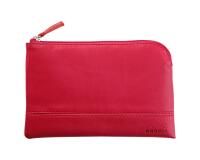Rhodiarama pochette zippée en simili cuir - taille S (11x17 cm) - Framboise