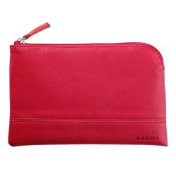 Rhodiarama etui met rits in kunstleer - maat S - 11x17 cm - Framboos
