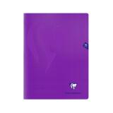 Cahier piqué Mimesys 24x32cm 96 pages petits carreaux couverture polypropylène - Violet