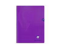 Cahier piqué Mimesys 24x32cm 96 pages petits carreaux couverture polypropylène - Violet