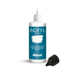 DARWI Glänzende Acrylfarbe, Flasche 80ml, Weiß - Weiß