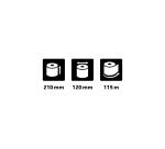 Spulen Fax Exacompta 52131E - B 210 mm x L 115 m, Ø 120 mm - 1 Falte - Packung mit 6