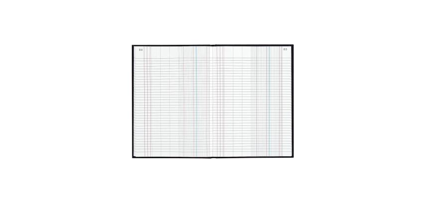 Register 340X225 Journal mit Endverzeichnis 600 nummerierte Seiten - Schwarzes Leinen