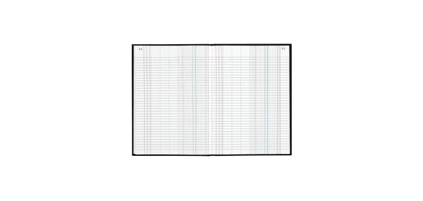 Registre 340X225 Journal avec répertoire de fin 600 pages foliotées - Noir toilé