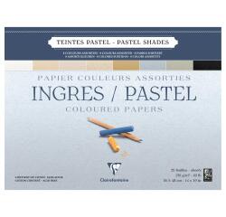 Ingres Pastel bloc collé 25F 36x48cm 130g - Assortiment pastel