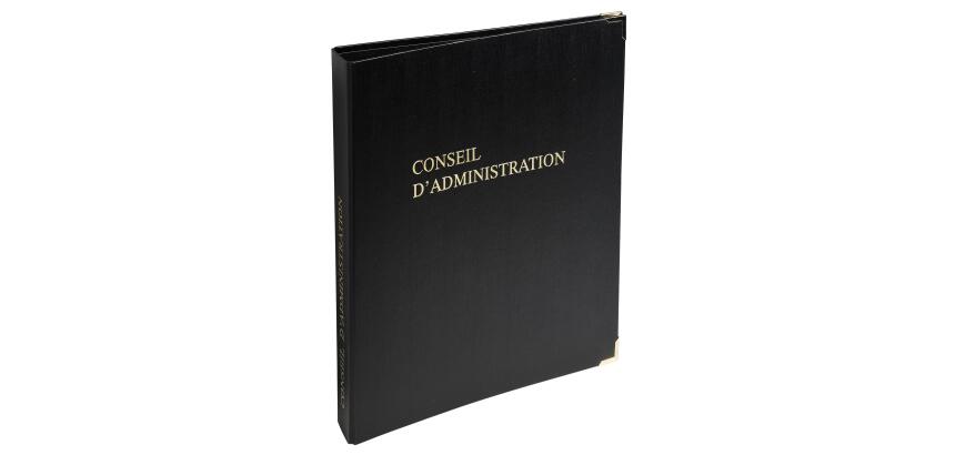 Luxusbuchbindung mit Nachfüllung 297x210 Vorstand 100 paginierte Blätter 90g + 2 Vorsatzblätter - Schwarz