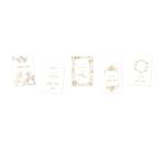 Set de correspondance Lalo de 5 enveloppes C6 (114x162mm) + 5 cartes doubles 107x152mm - Noël - Blanc