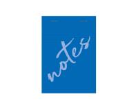 Bloc de bureau Notes agrafé en-tête A6 100 feuilles petits carreaux 60 g - Bleu clair