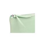 CUIR TEINTÉ Trousse plate 22x11 cm Vert pistache