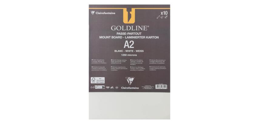 Goldline contrecollé pour passe-partout paquet 10F A2 1,25mm - Blanc