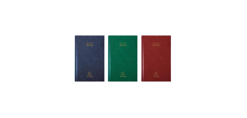 Agenda de bureau Carré Euro et cents 13,5 x 21 cm Journalier Janvier à Décembre 2027 - Couleurs assorties