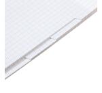Cahier piqué Koverbook 4 INDEX 24x32cm 96 pages grands carreaux couverture polypropylène transparent - Incolore