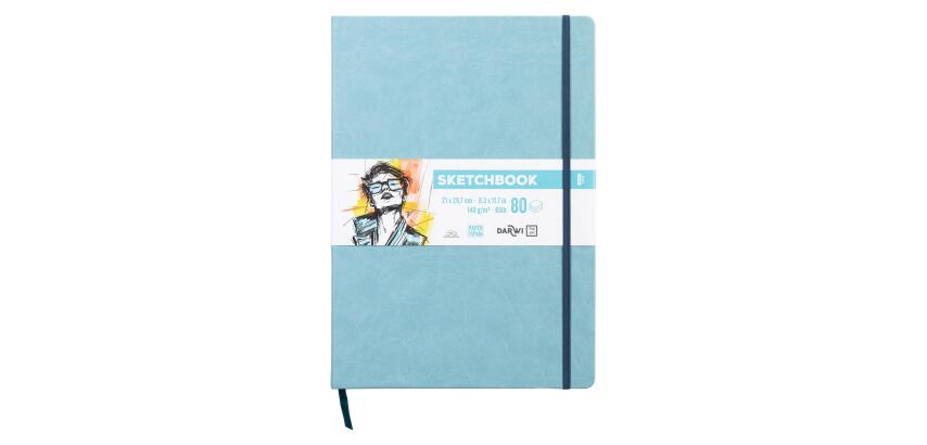 DFY Sketchbook A4 80F 140g - Bleu pâle