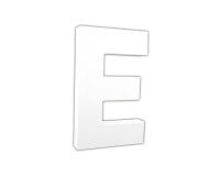 Lettre E 20,5cm - Blanc