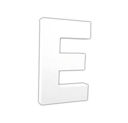 Letter 'E' 20.5cm - White