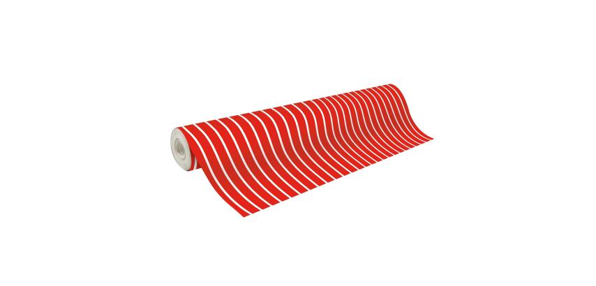 Papier 80g, Tiny 50x0,35m Rayures rouges - Rouge