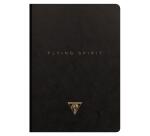 Flying Spirit sewn notebook A5 192 lined pages assorted patterns ivory paper 90g - Black