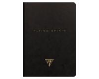 Flying Spirit carnet brochure cousue A5 192 pages ligné motifs assortis papier ivoire 90g - Noir