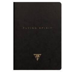 Flying Spirit carnet brochure cousue A5 192 pages ligné motifs assortis papier ivoire 90g - Noir