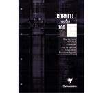 CORNELL cursusblok A4, 100 blad met 4-gaatsperforatie Cornell gelijnd 8mm - Zwart