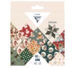 ORIGAMI, Pochette de 60 feuilles 70g/m2 au format 15x15cm - Souvenirs de Noël - Multicolore