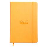 Webnotebook A5 192 pages ligné papier ivoire 90g fermeture élastique - Orange