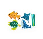 Rubans à tisser, Animaux marins - Bleu