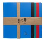 Classeur 4 anneaux plastifié Exacompta A4 - Dos 2 cm couleurs assorties opaque