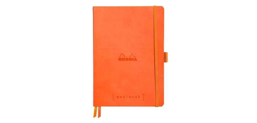 Rhodiarama Goalbook souple A5 240 pages petits carreaux 5x5 papier ivoire 90g - Tangerine