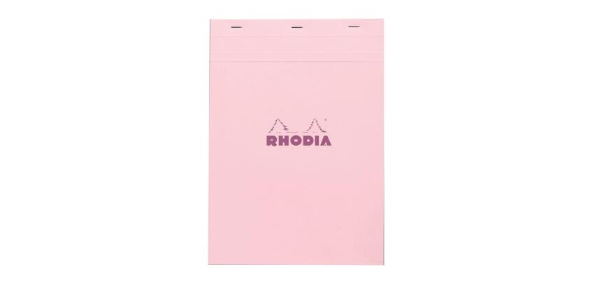 Bloc agrafé Rhodia Couleurs Rose N°18 A4 21x29,7 cm - Rose
