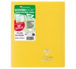 Cahier piqué Koverbook 17x22 cm 96 pages grands carreaux couverture polypropylène opaque 100% recyclé - Assortis