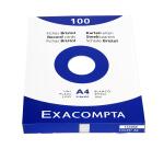 etui 100 steekkaarten bristol effen niet geperforeerd 210x297mm - Wit