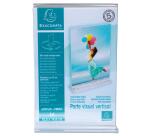 Gerader Tischaufsteller A6, Hochformat, Exacryl - Kristall